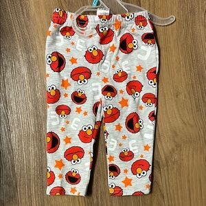 Elmo Print Kids Pajamas - Gray and Red